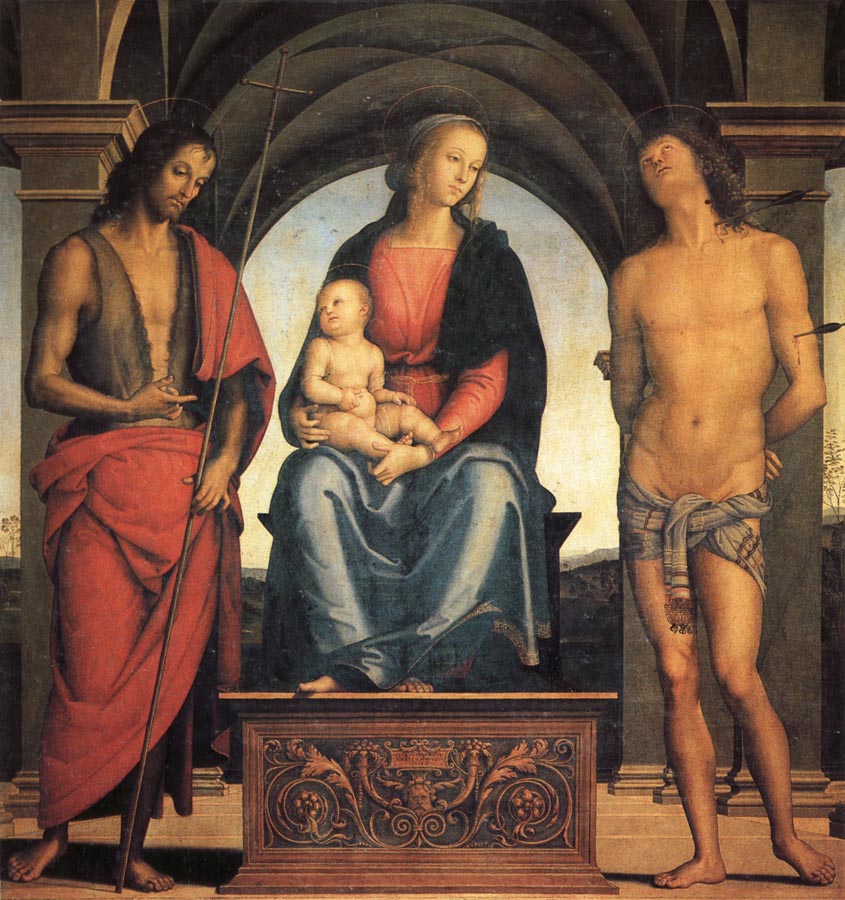 Madonna and Child Enthroned with SS.John the Baptist and Sebastian
